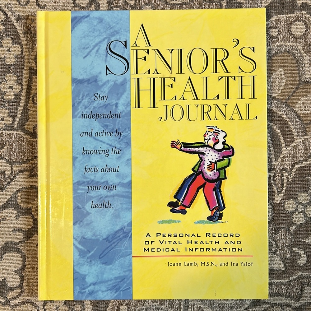 A Senior’s Health Journal Hardcover Book Medical History Record